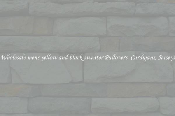 Wholesale mens yellow and black sweater Pullovers, Cardigans, Jerseys
