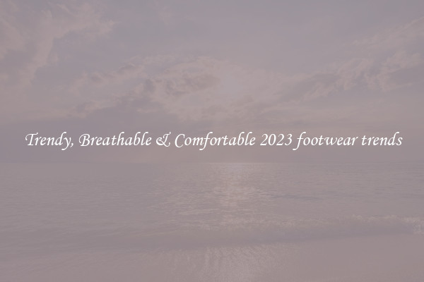 Trendy, Breathable & Comfortable 2023 footwear trends