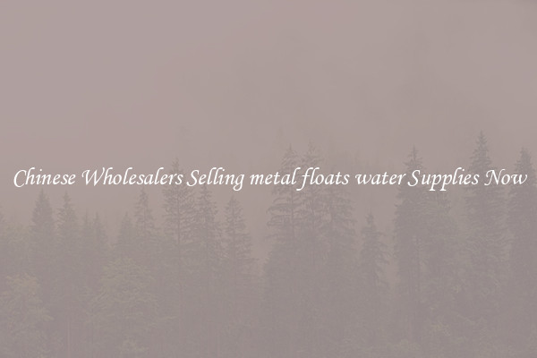 Chinese Wholesalers Selling metal floats water Supplies Now