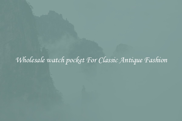 Wholesale watch pocket For Classic Antique Fashion