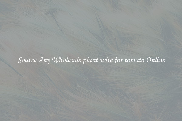 Source Any Wholesale plant wire for tomato Online