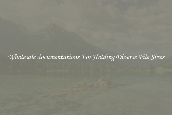 Wholesale documentations For Holding Diverse File Sizes