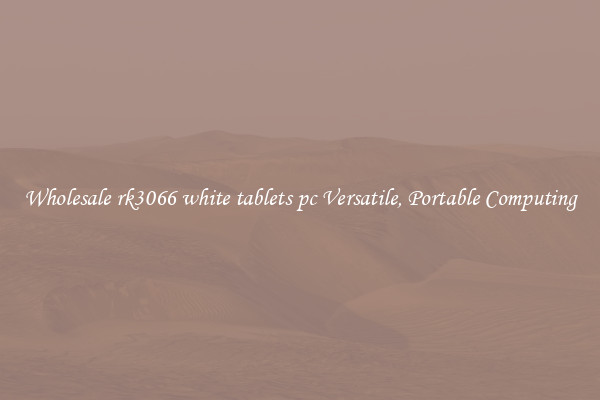 Wholesale rk3066 white tablets pc Versatile, Portable Computing