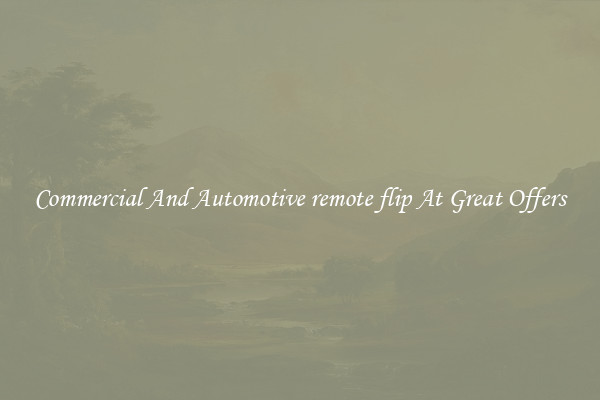 Commercial And Automotive remote flip At Great Offers