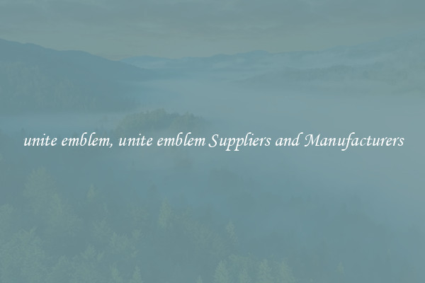 unite emblem, unite emblem Suppliers and Manufacturers