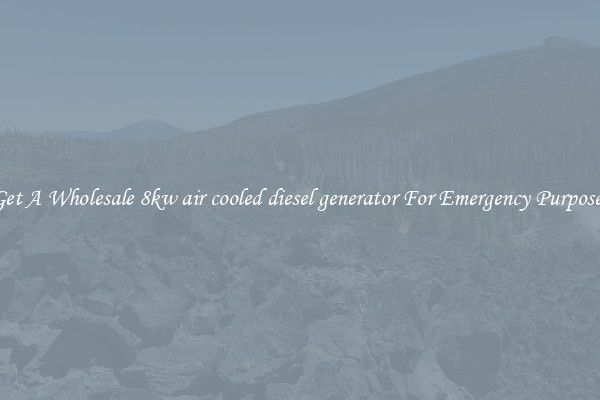 Get A Wholesale 8kw air cooled diesel generator For Emergency Purposes