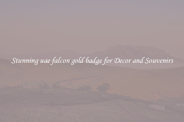 Stunning uae falcon gold badge for Decor and Souvenirs
