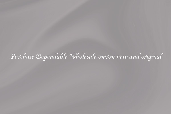 Purchase Dependable Wholesale omron new and original